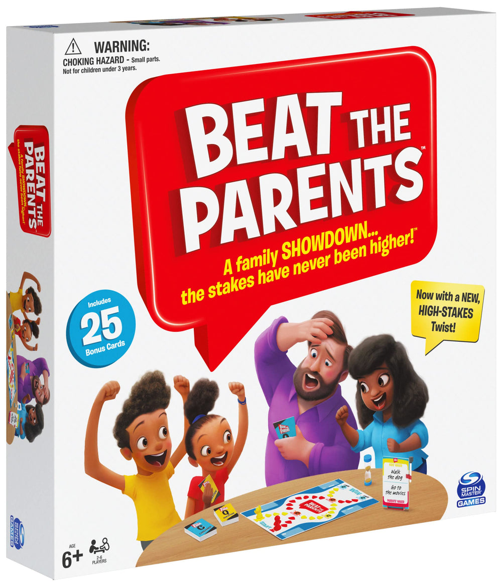 Spin Master Beat The Parents gameboard with wagers for family trivia