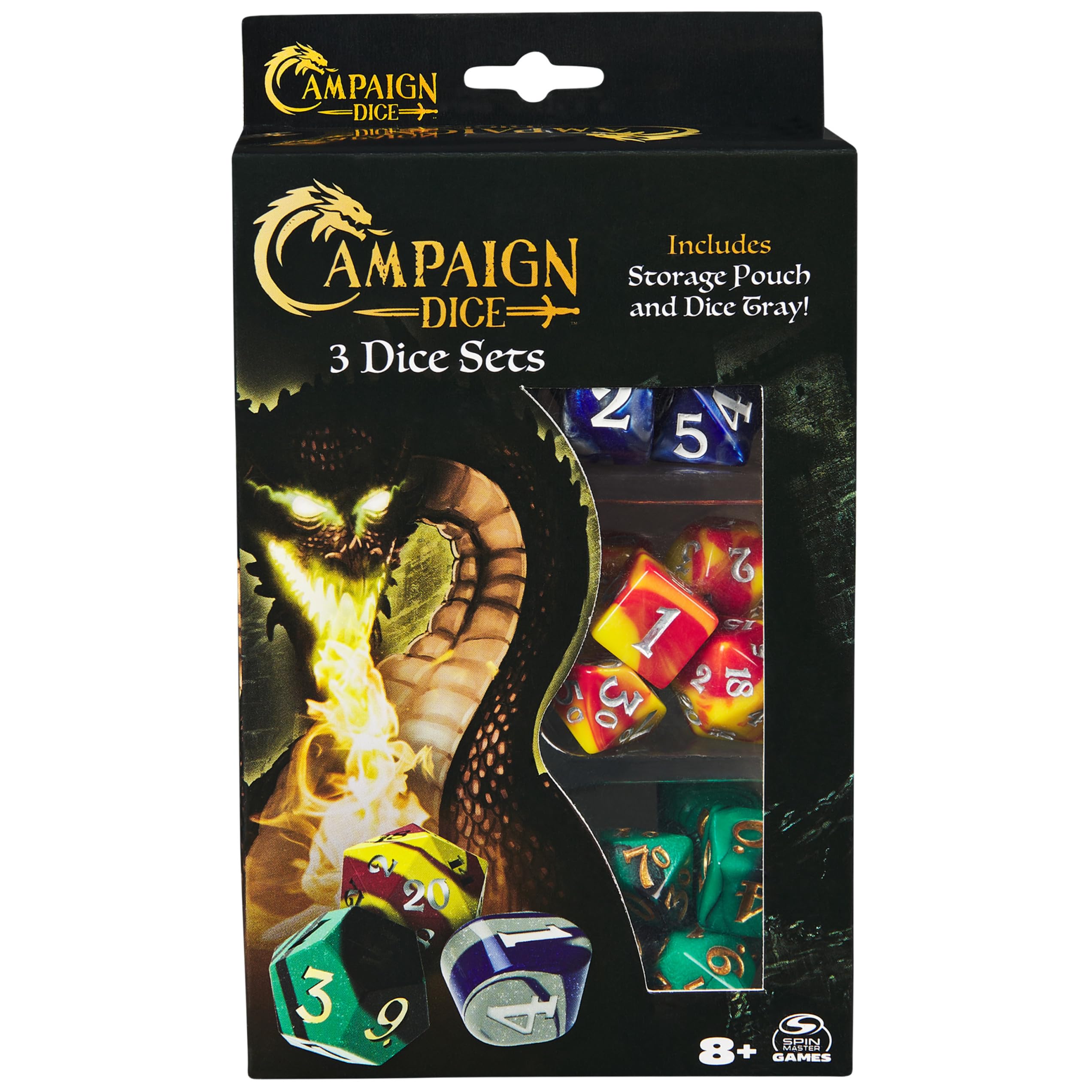 Spin Master Campaign Dice: 21 polyhedral dice for RPGs and board games
