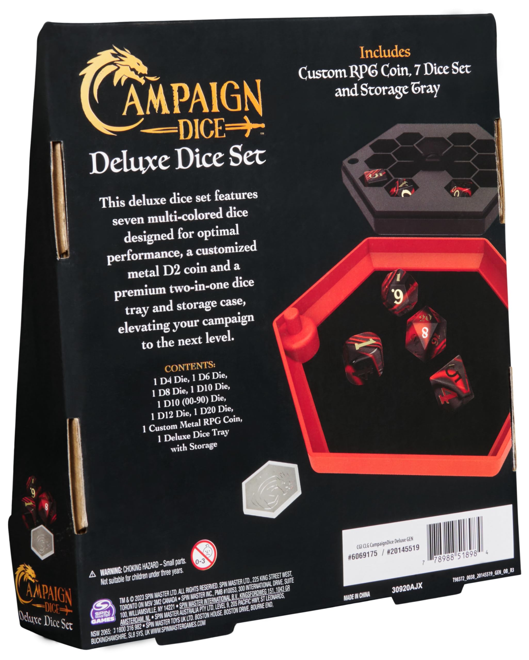 Spin Master Campaign Dice compatible with DND and MTG for diverse tabletop games