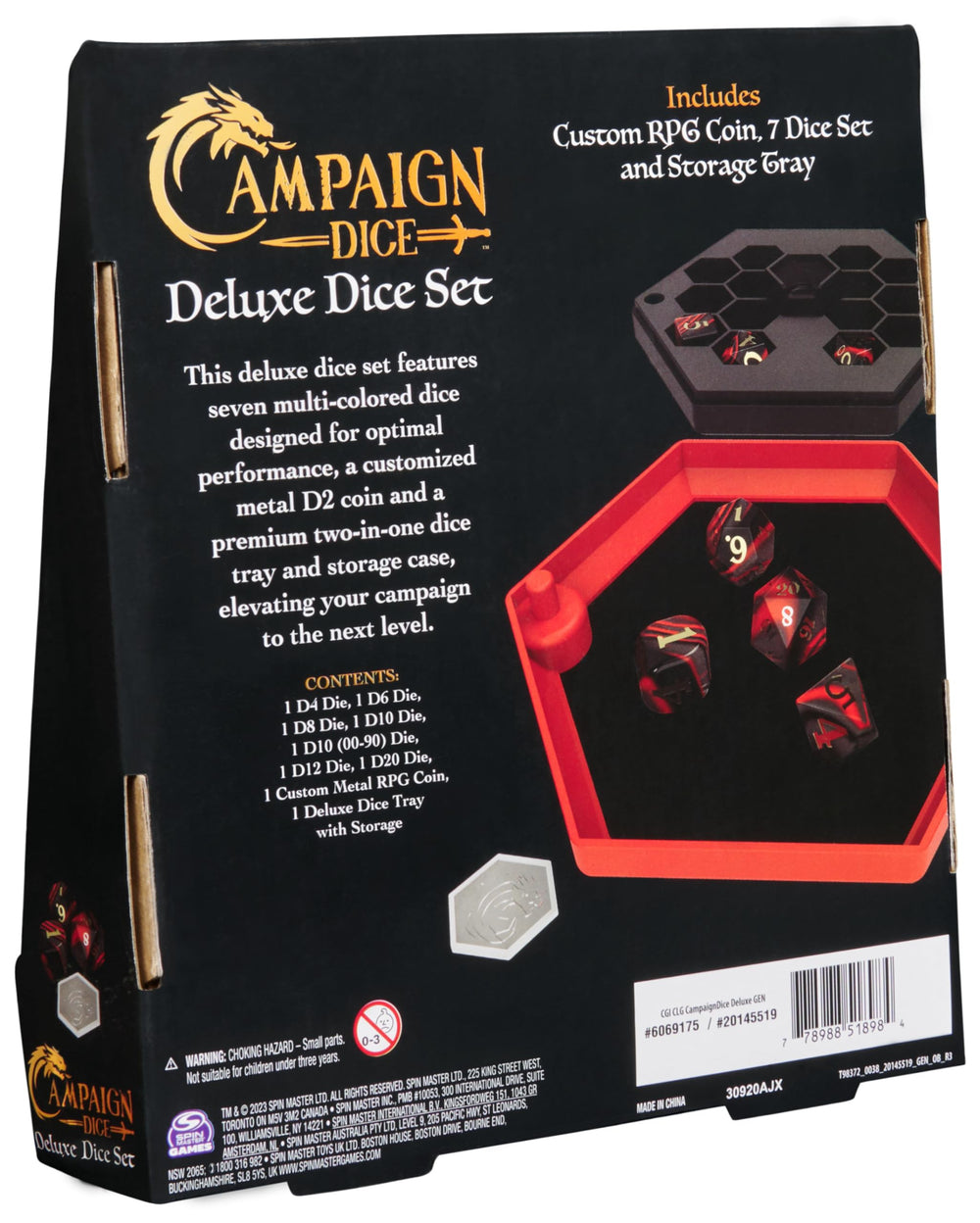 Spin Master Campaign Dice compatible with DND and MTG for diverse tabletop games