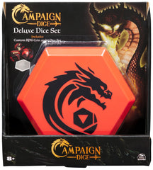 Spin Master Campaign Dice seven red polyhedral dice for RPG sessions and game nights