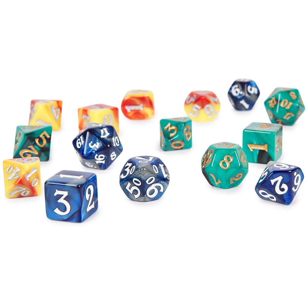 Spin Master Campaign Dice swirl-yellow-red ideal for D&D and MTG campaigns