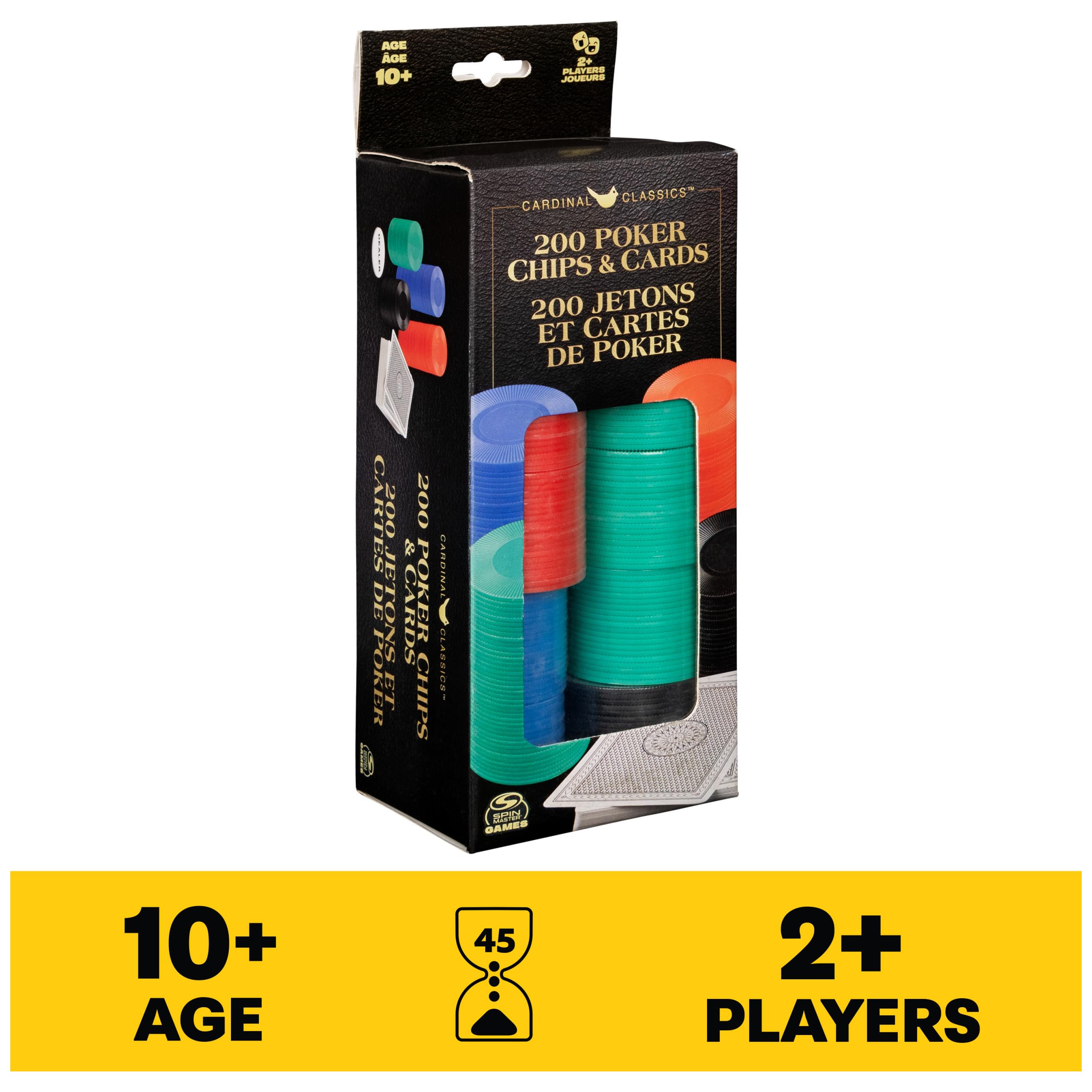Spin Master Cardinal Classics deck of cards ready for Texas Hold’em rounds