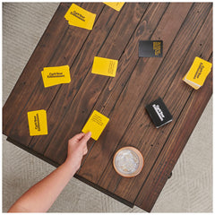 Spin Master Curb Your Enthusiasm instruction booklet shown with cards helps quick setup