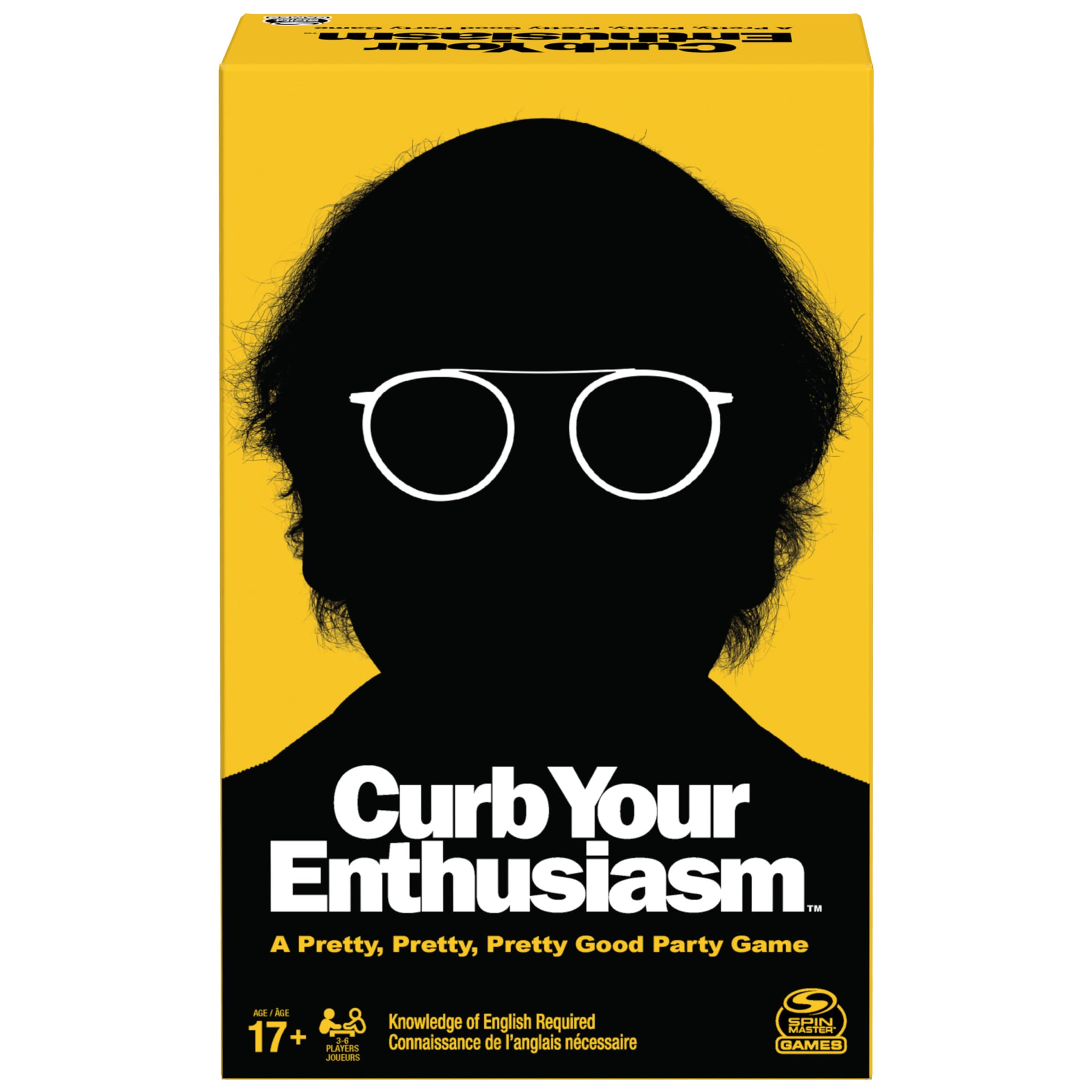 Spin Master Curb Your Enthusiasm party-night setup shown, perfect for gatherings