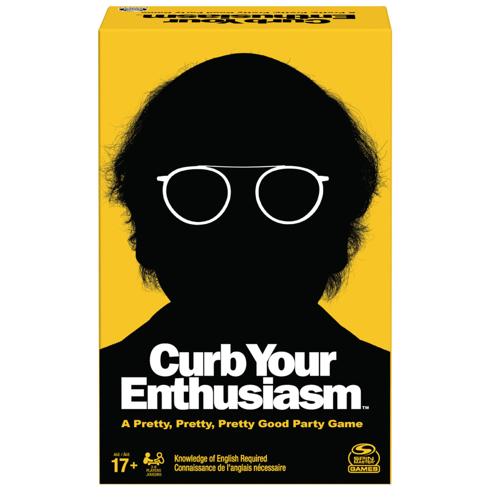 Spin Master Curb Your Enthusiasm party-night setup shown, perfect for gatherings