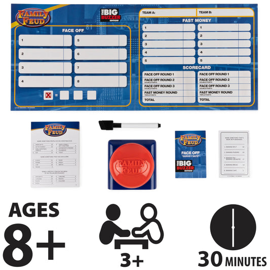 Spin Master Family Feud face-off buzzer ready for rapid answers.