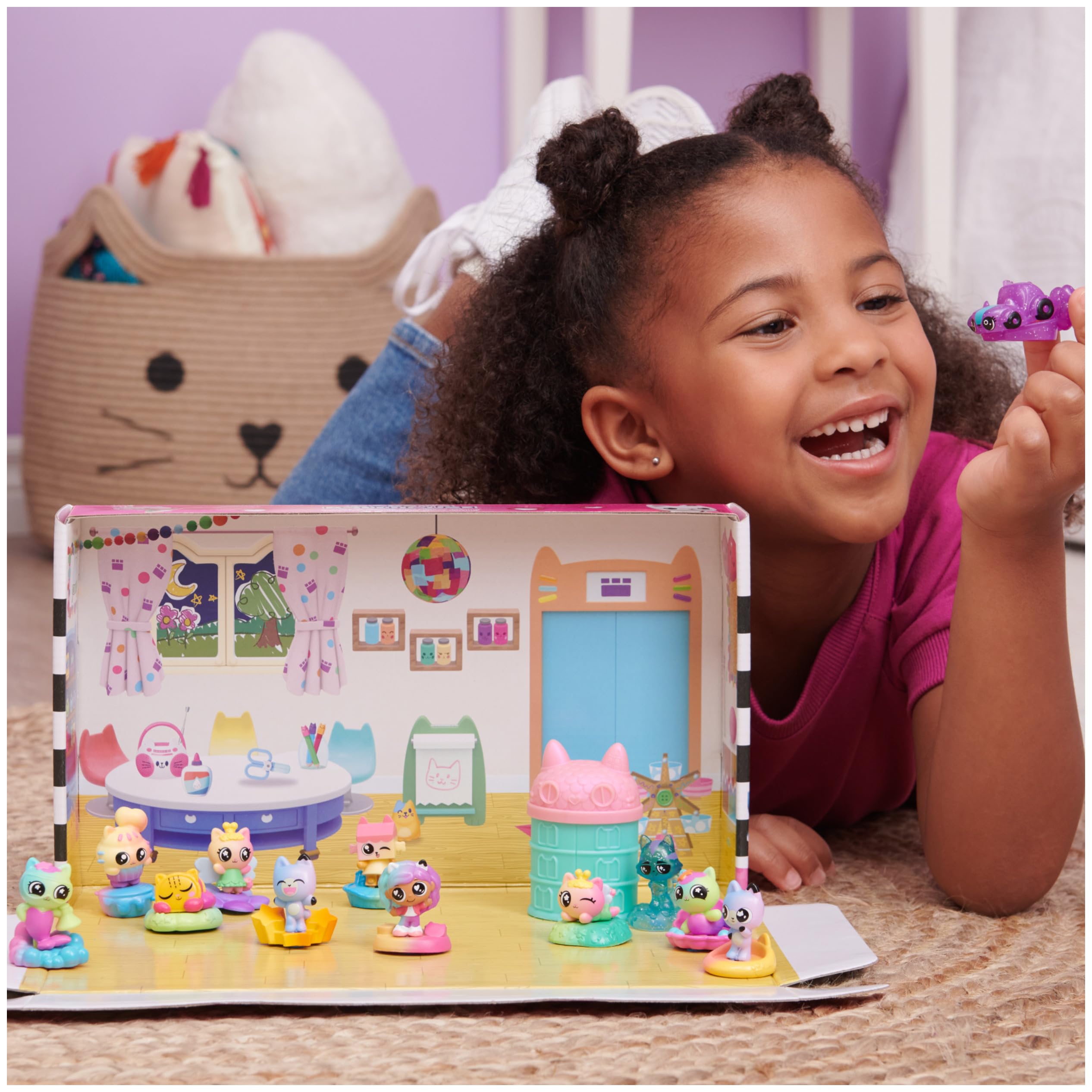 CatRat figure from Gabby's Dollhouse adds quirky character to scenes.