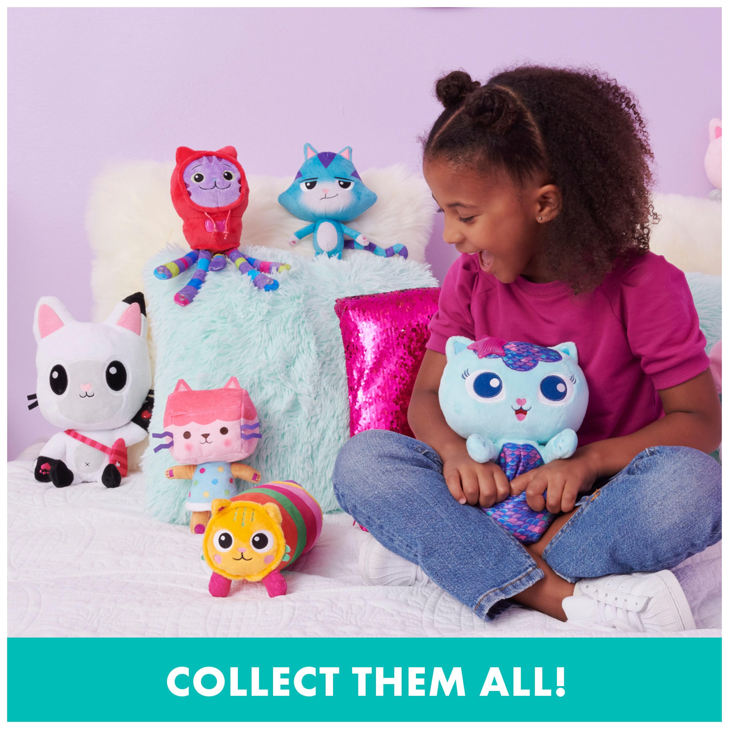 Soft plush materials on Gabby's Dollhouse Pandy Paws for cozy hugs