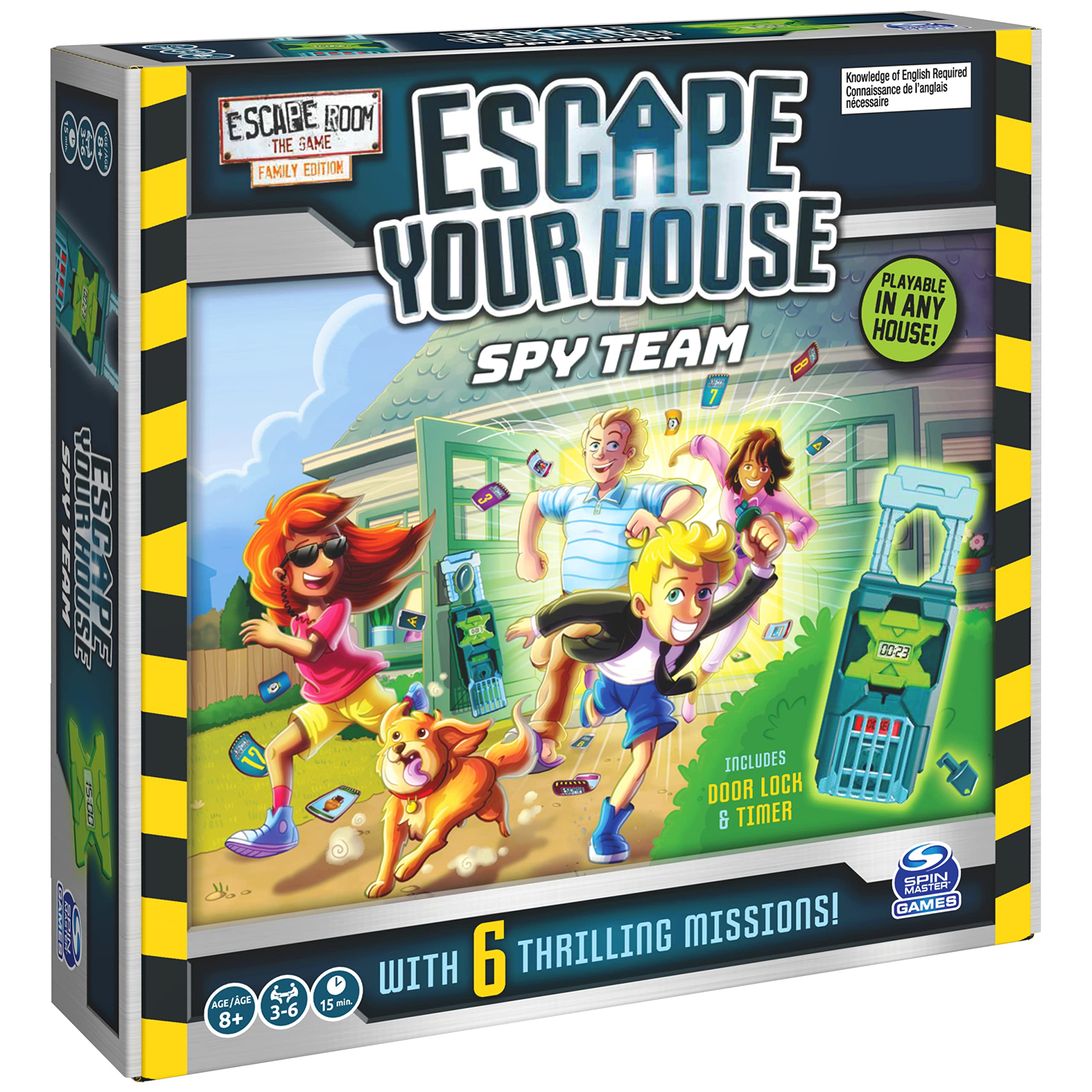 Spin Master Games Escape Room The Game compact box design fits on shelves for quick storage