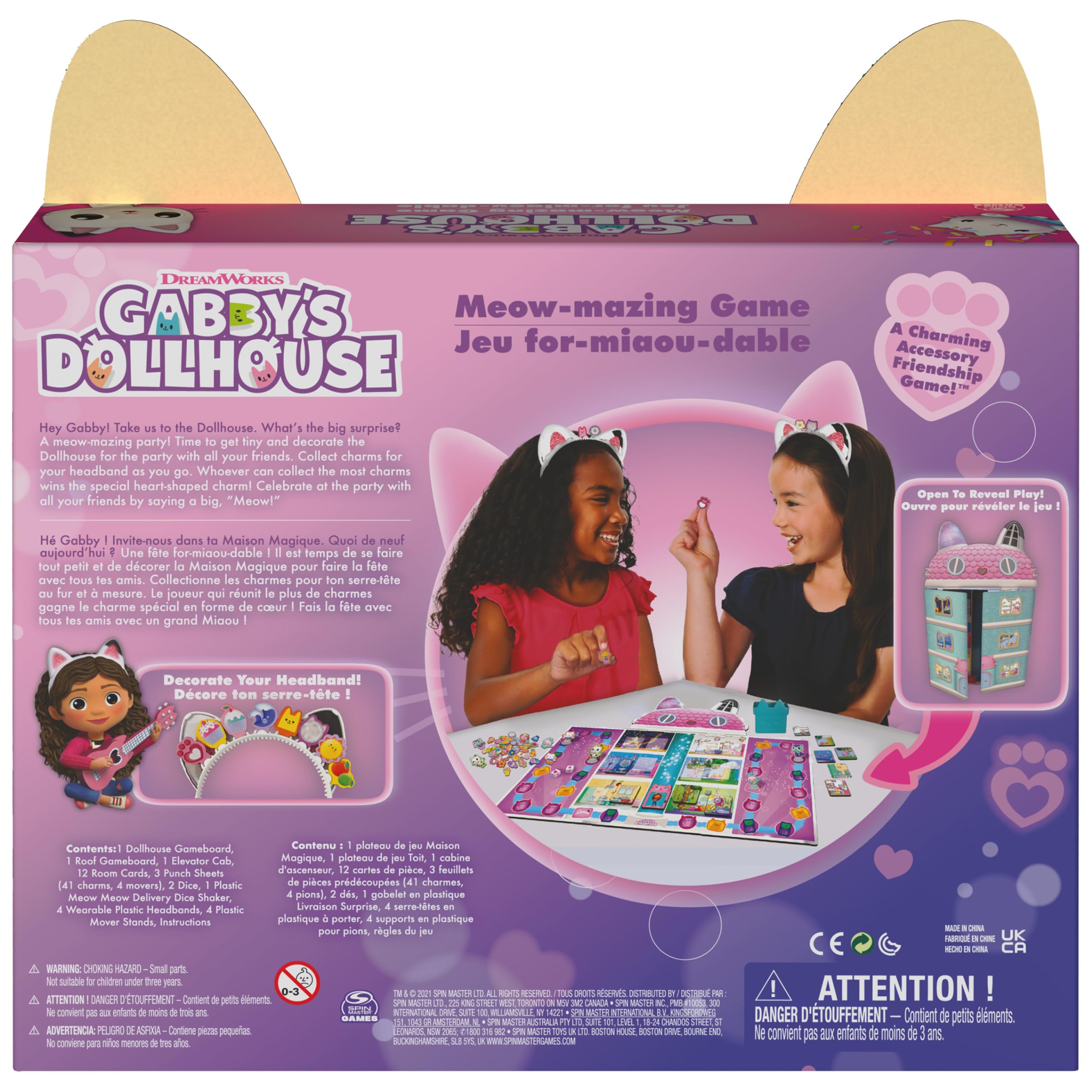 Dice included in Gabby’s Dollhouse Meow-Mazing for movement options