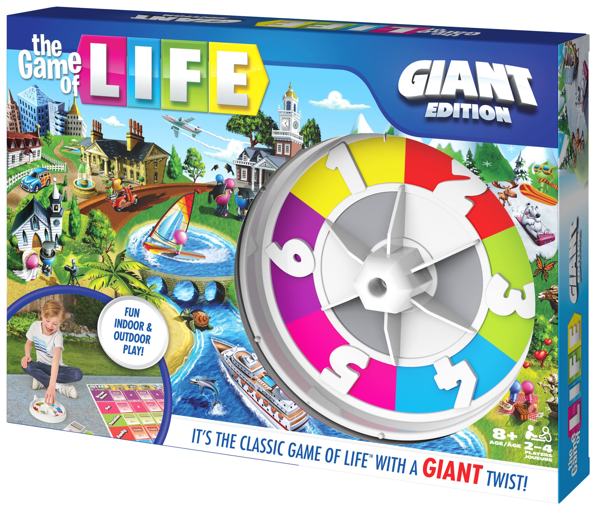 Spin Master Games The Game of Life Giant Edition retirement dream home moment.