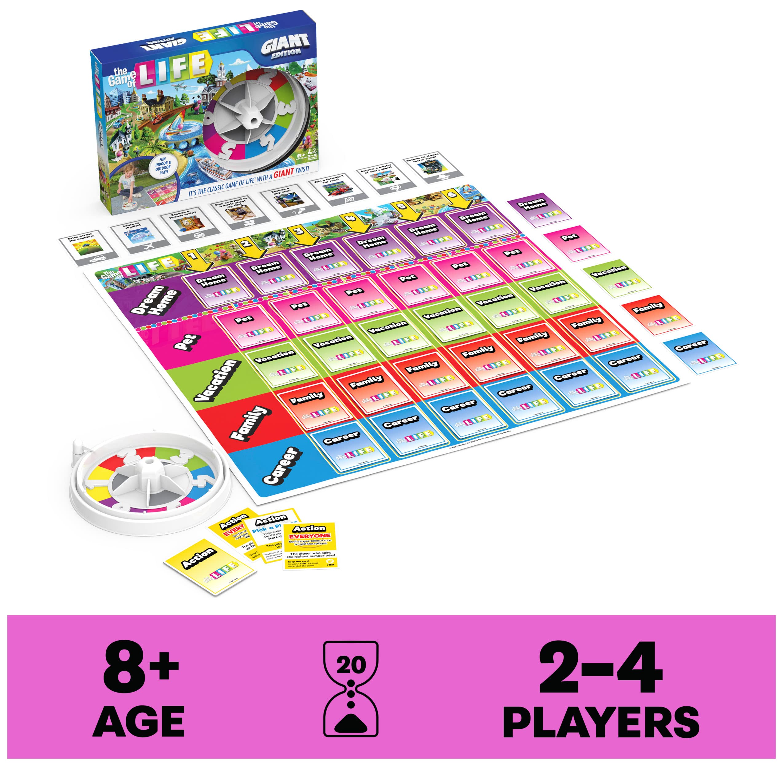 Spin Master Games The Game of Life Giant Edition spinner image ideal for dynamic turns.