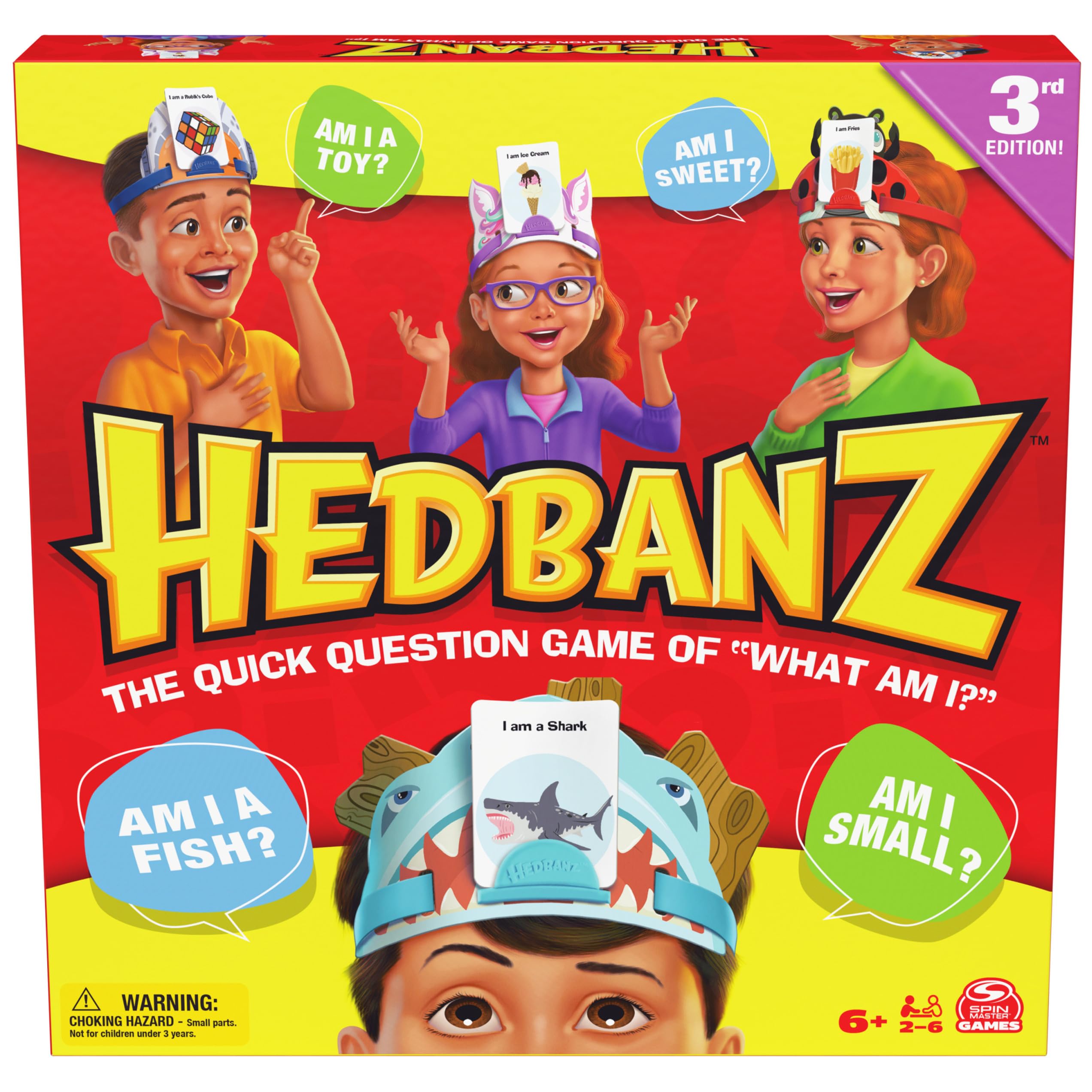 Spin Master Hedbanz 3rd Edition headbands showcase colorful cues for fast guessing.