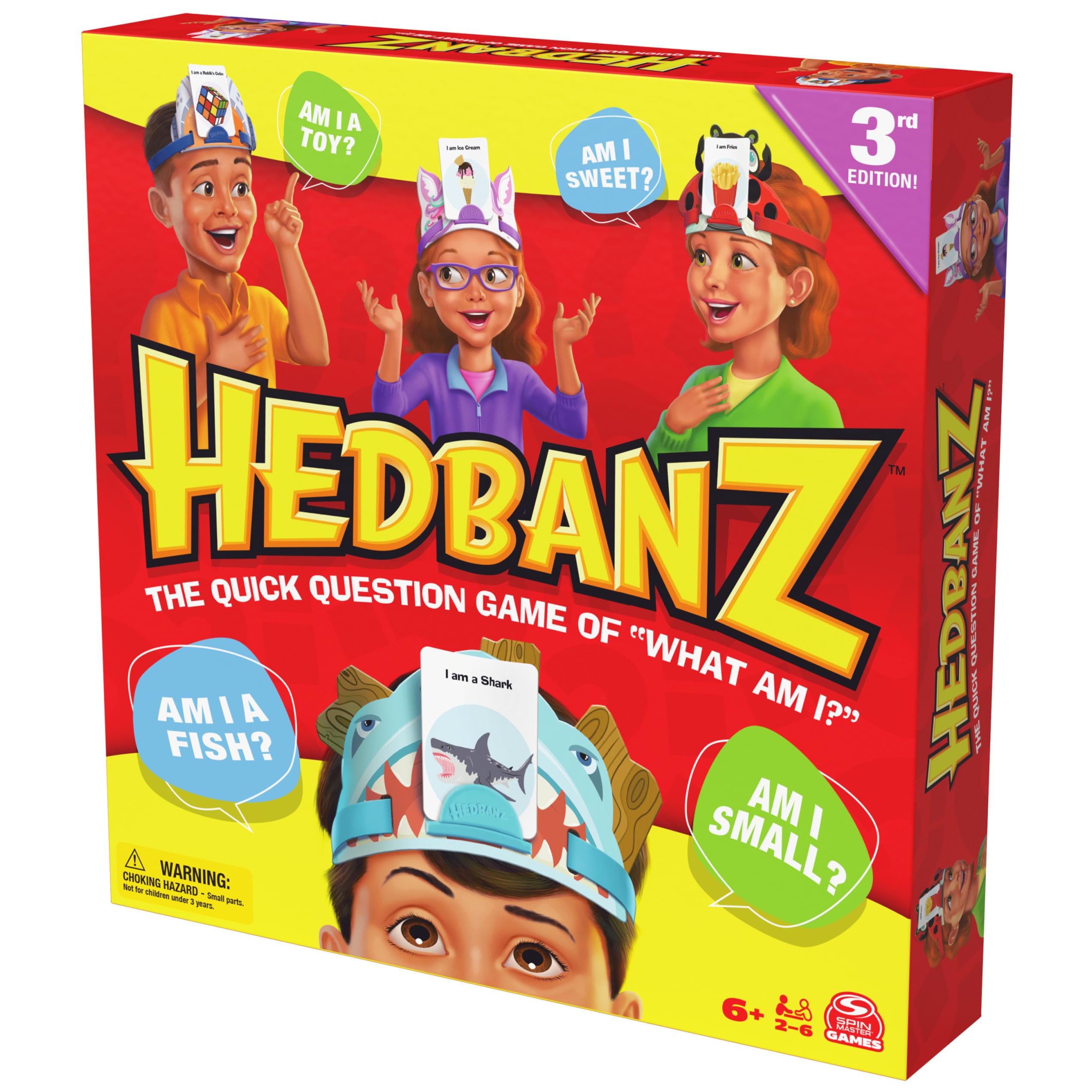 Spin Master Hedbanz 3rd Edition instruction manual guides easy setup and play.