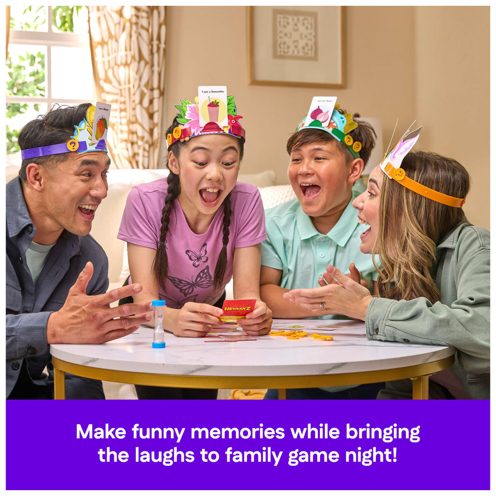 Spin Master Hedbanz 3rd Edition supports 2-6 players for flexible family fun.