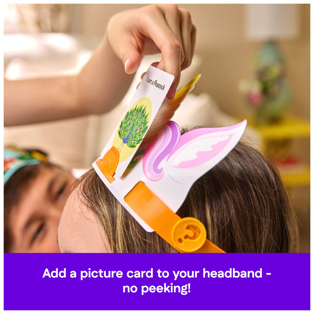 Spin Master Hedbanz 3rd Edition scoring badges track progress toward victory.