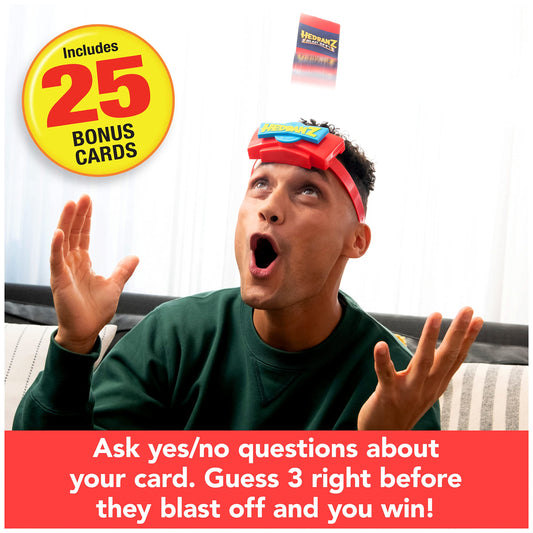 Spin Master Hedbanz Blast Off picture cards spread for gameplay.