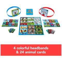 Animal card map helps track clues during fast rounds.