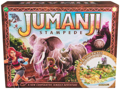Spin Master Games Jumanji Stampede board-assembly: collaborative setup for family game night.