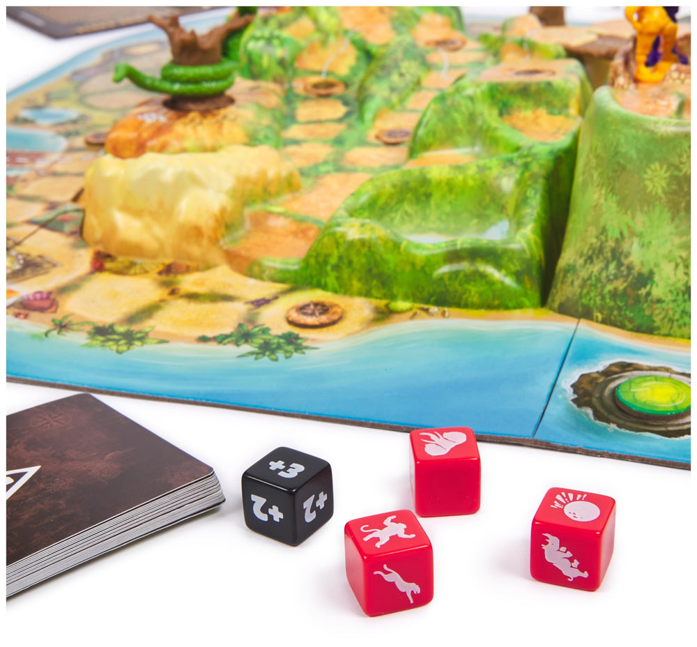 Spin Master Games Jumanji Stampede challenge-cards: dynamic missions spark teamwork.