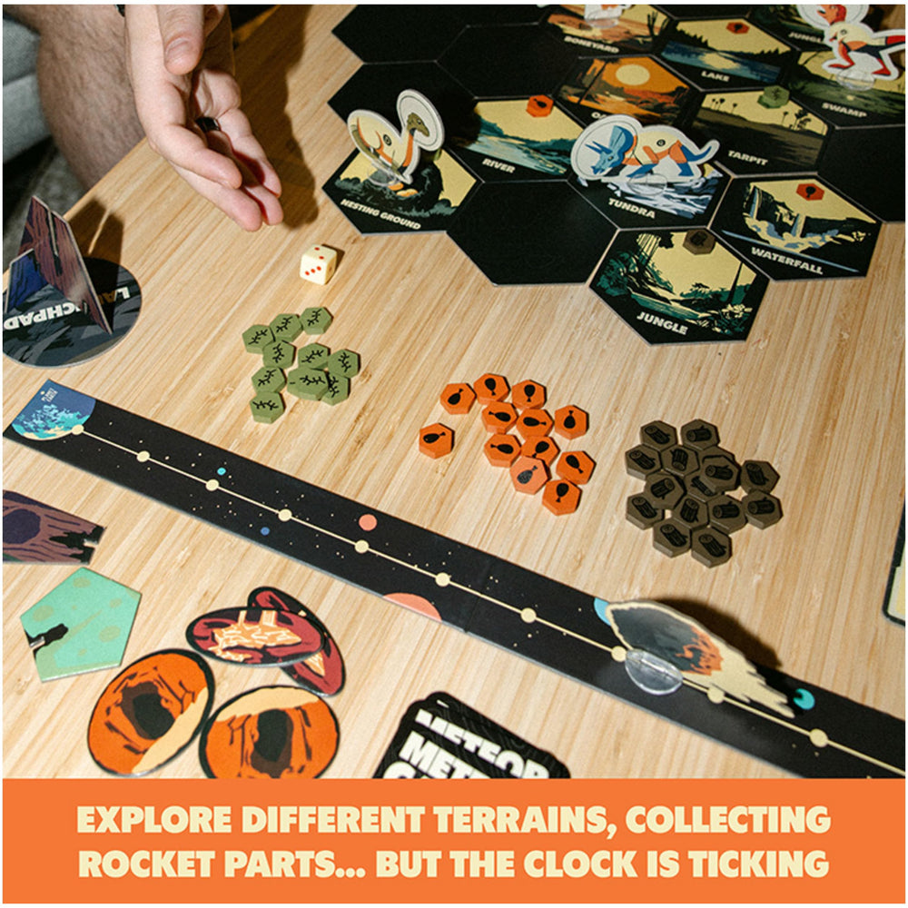 Spin Master Games meteor-track-visual depicting time pressure during play