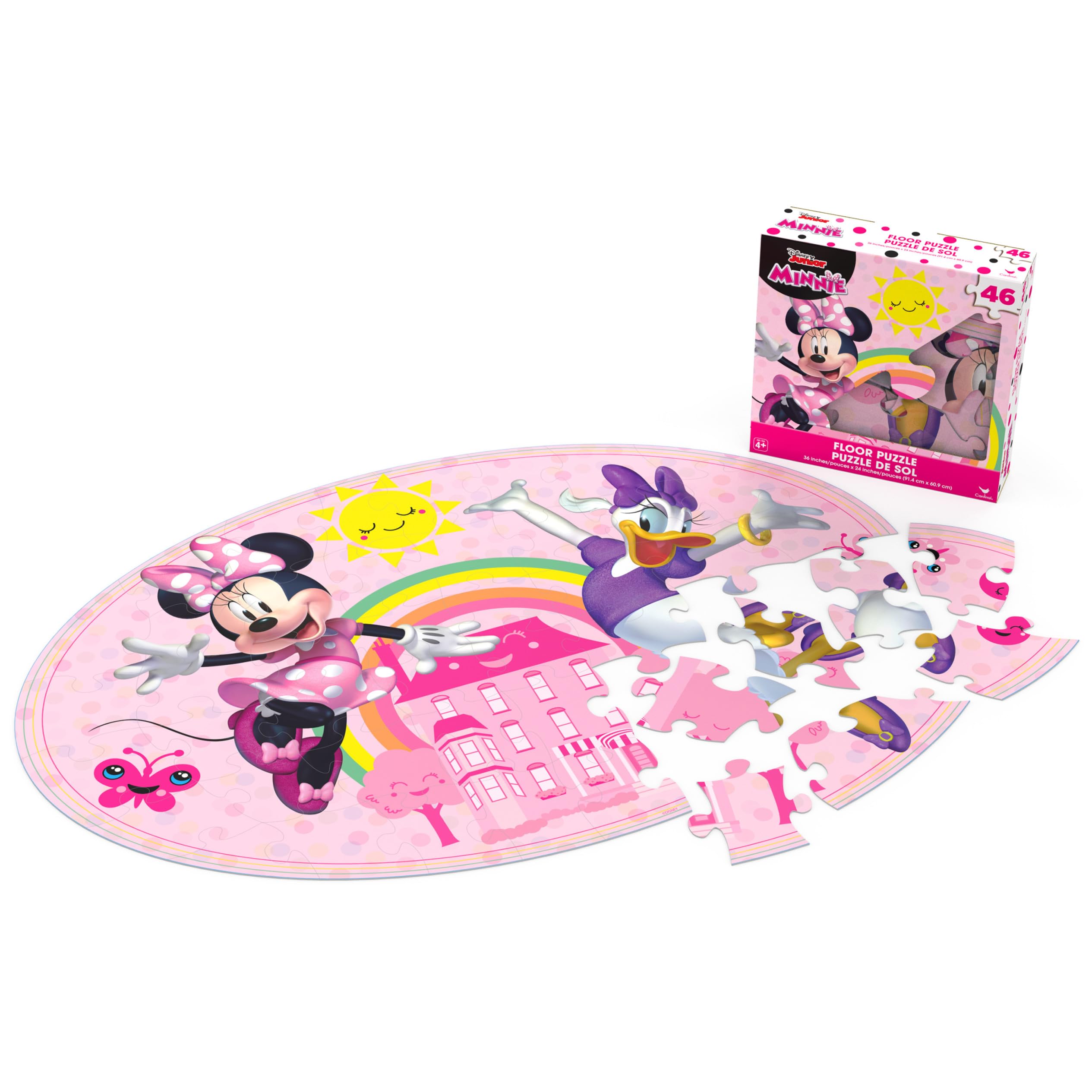 Spin Master Games Minnie Mouse 46pc floor puzzle characters, durable board for daily pretend play