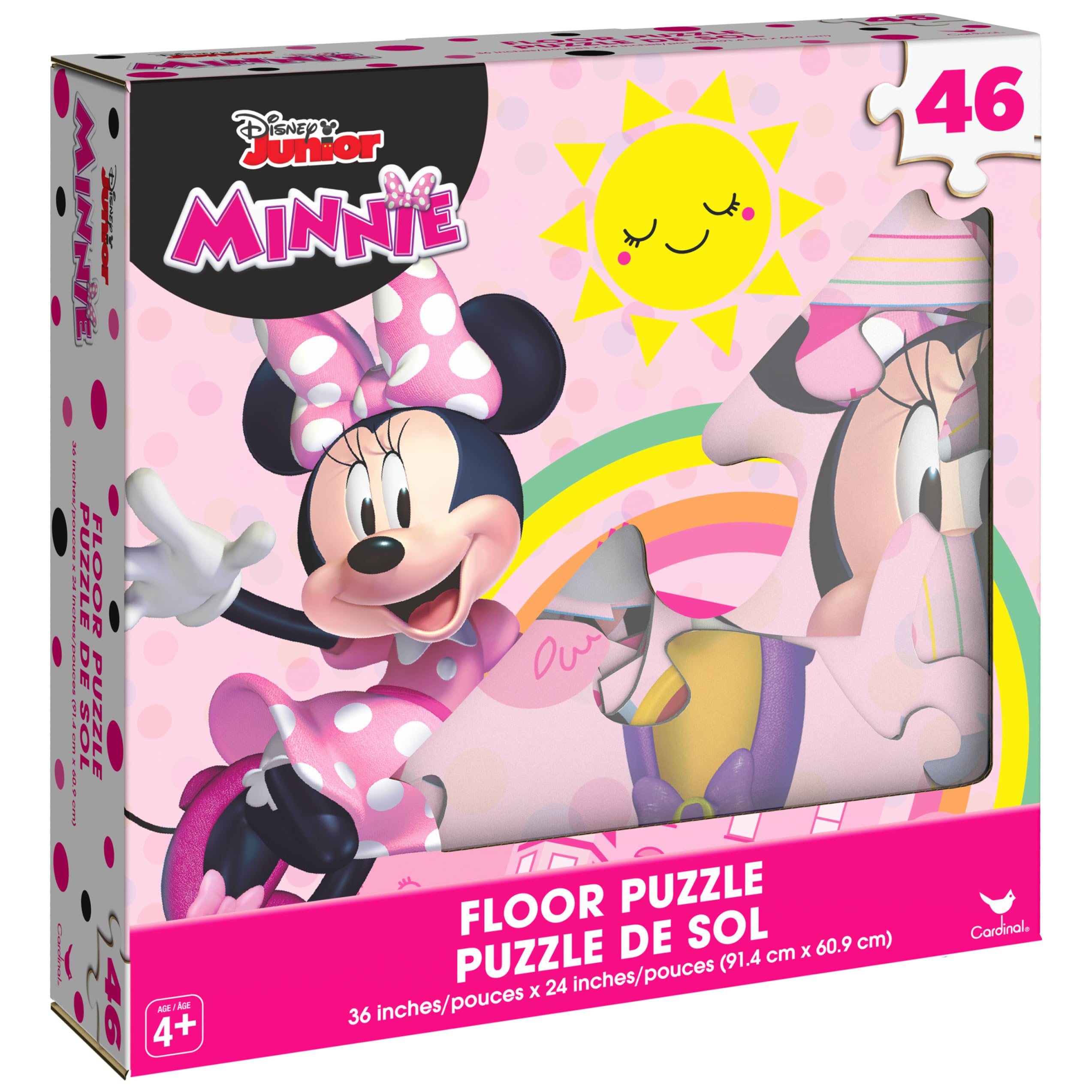 Spin Master Games Minnie Mouse 46pc floor puzzle with large size, supports collaborative family time