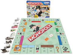 Spin Master Games Monopoly Giant Edition gameboard enables active, family-friendly play indoors or outdoors.