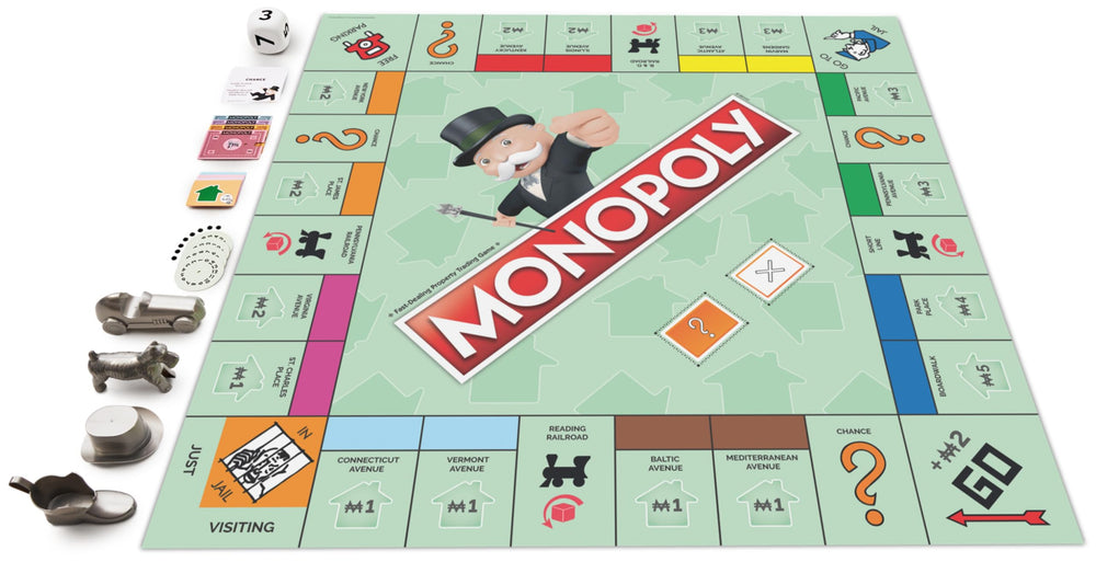 Includes all game pieces for quick setup and durable play in Monopoly Giant Edition.