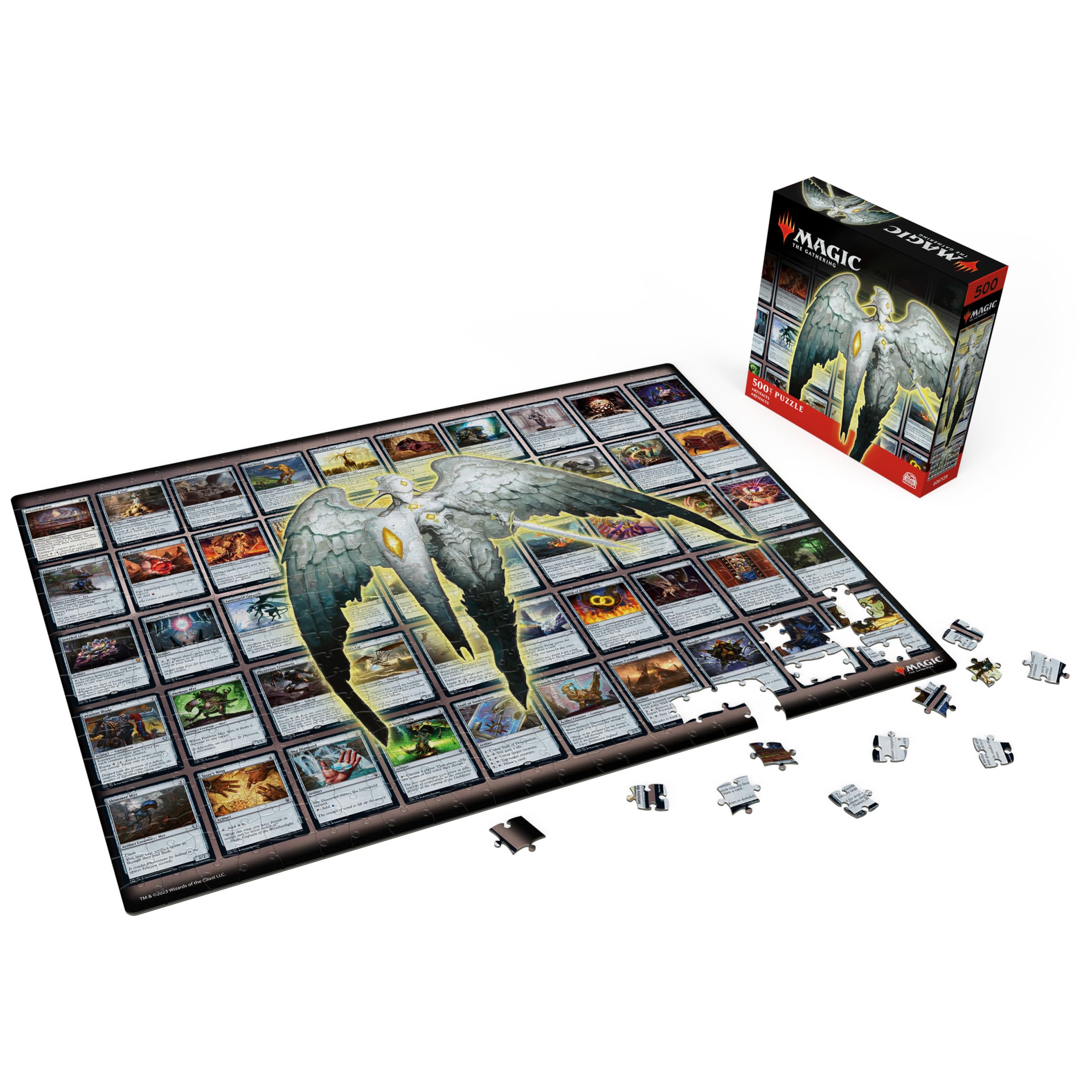 Puzzle pieces spread across a table for relaxed indoor play