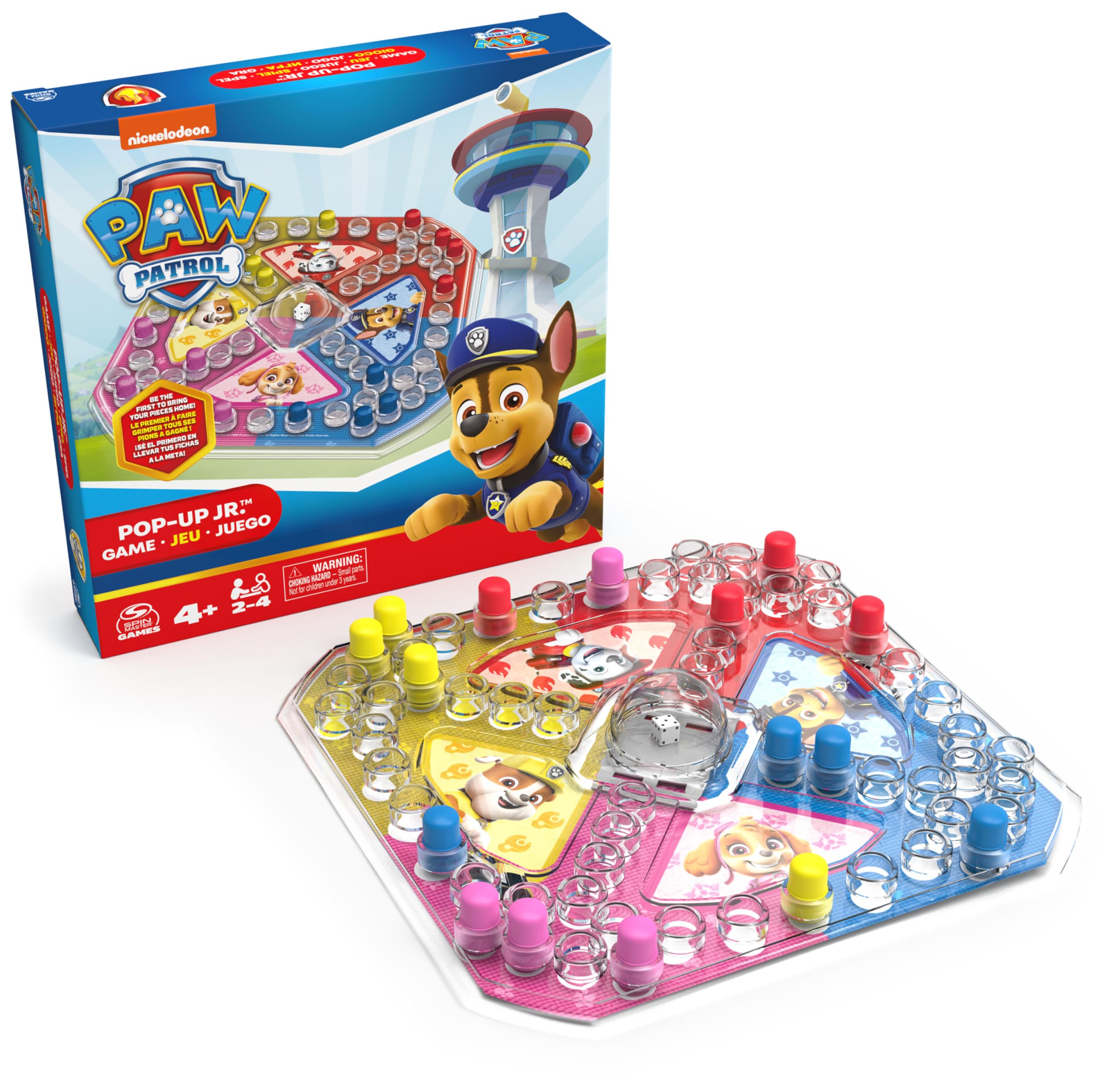 Spin Master PAW Patrol PopUp Game cover with bright, kid-friendly artwork for family fun.