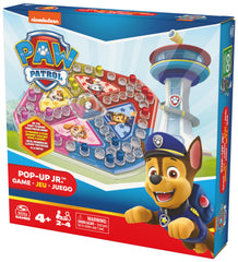 Closeup of PAW Patrol game pieces and colorful parts for tactile fun.