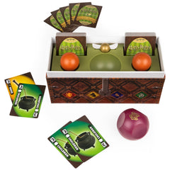 Family-friendly Spin Master Games box includes items for easy setup and play.