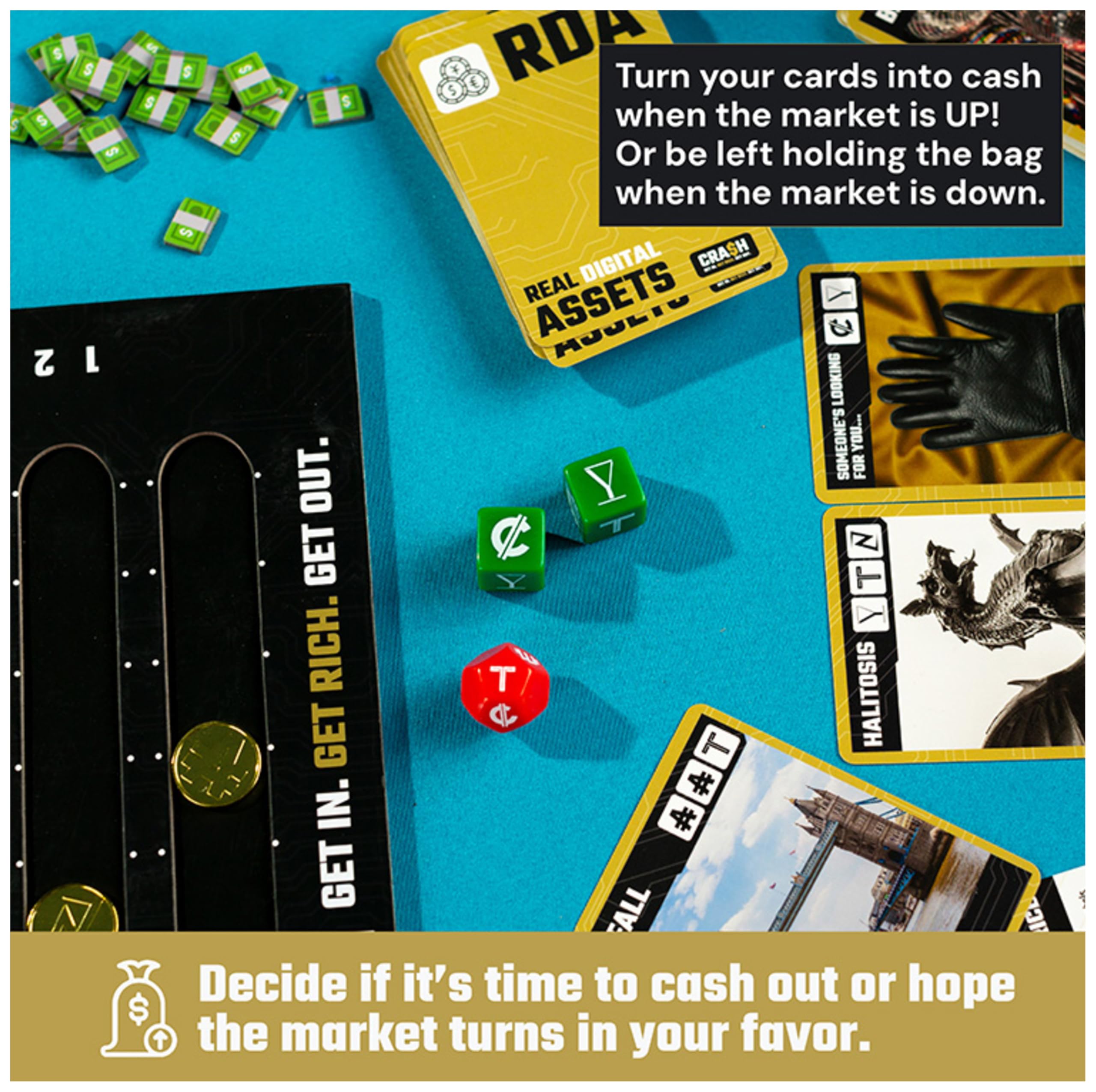 Spin Master Games SolidRoots Crash box contents arranged for quick setup.