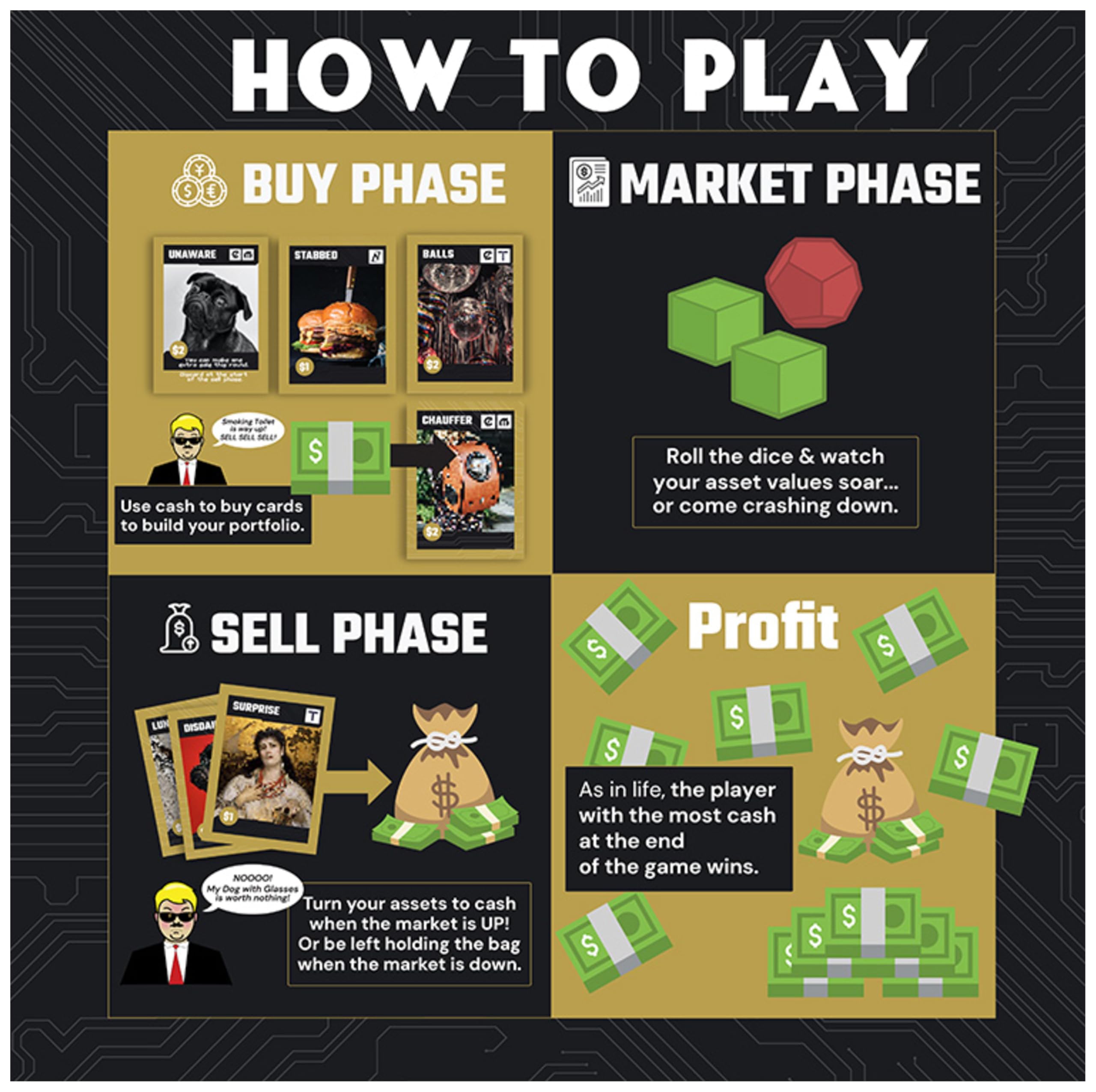 Spin Master Games SolidRoots Crash cards show changing values for dynamic trading moments.