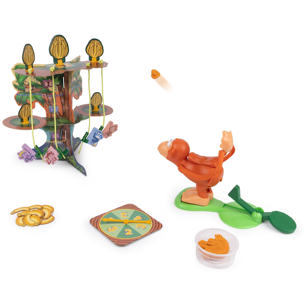 Monkey See Monkey Poo spinner board guides turn order and fling counts for lively sessions