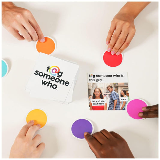 Spin Master Games Tag Someone Who meme cards spread for quick, hilarious moments