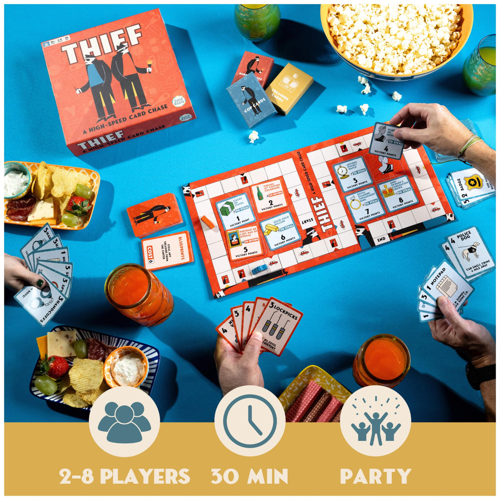 Spin Master Games Thief board layout shows a modular track for replayability.