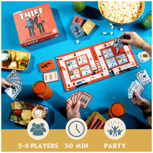 Spin Master Games Thief board layout shows a modular track for replayability.
