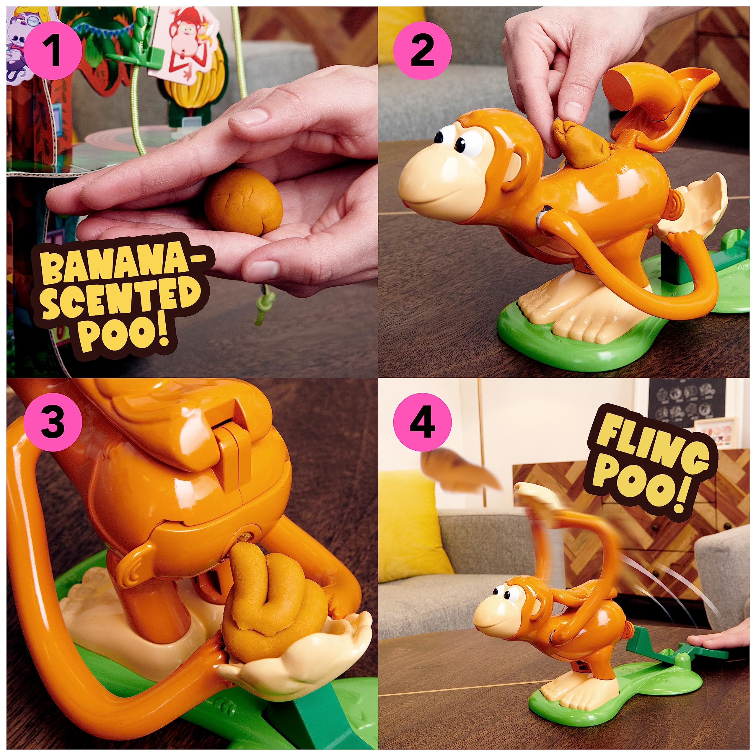 Monkey See Monkey Poo tree gameboard provides vertical challenge for climbing-themed play