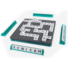Spin Master Upwords tile racks organized for tidy, efficient moves.