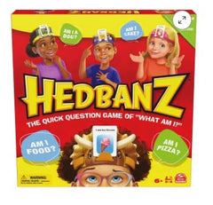Spin Master HedBanz 3rd Edition gameplay showing quick guessing.