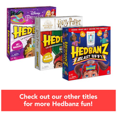 80-card Hedbanz deck fuels endless, family-friendly guessing rounds.