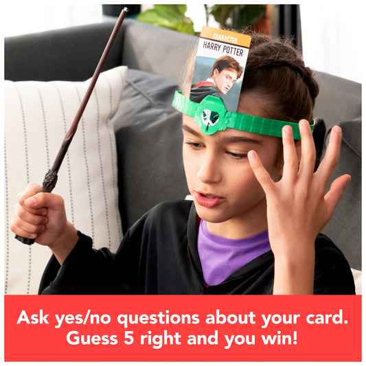 Harry Potter Hedbanz cards featuring wizarding prompts for engaging play.