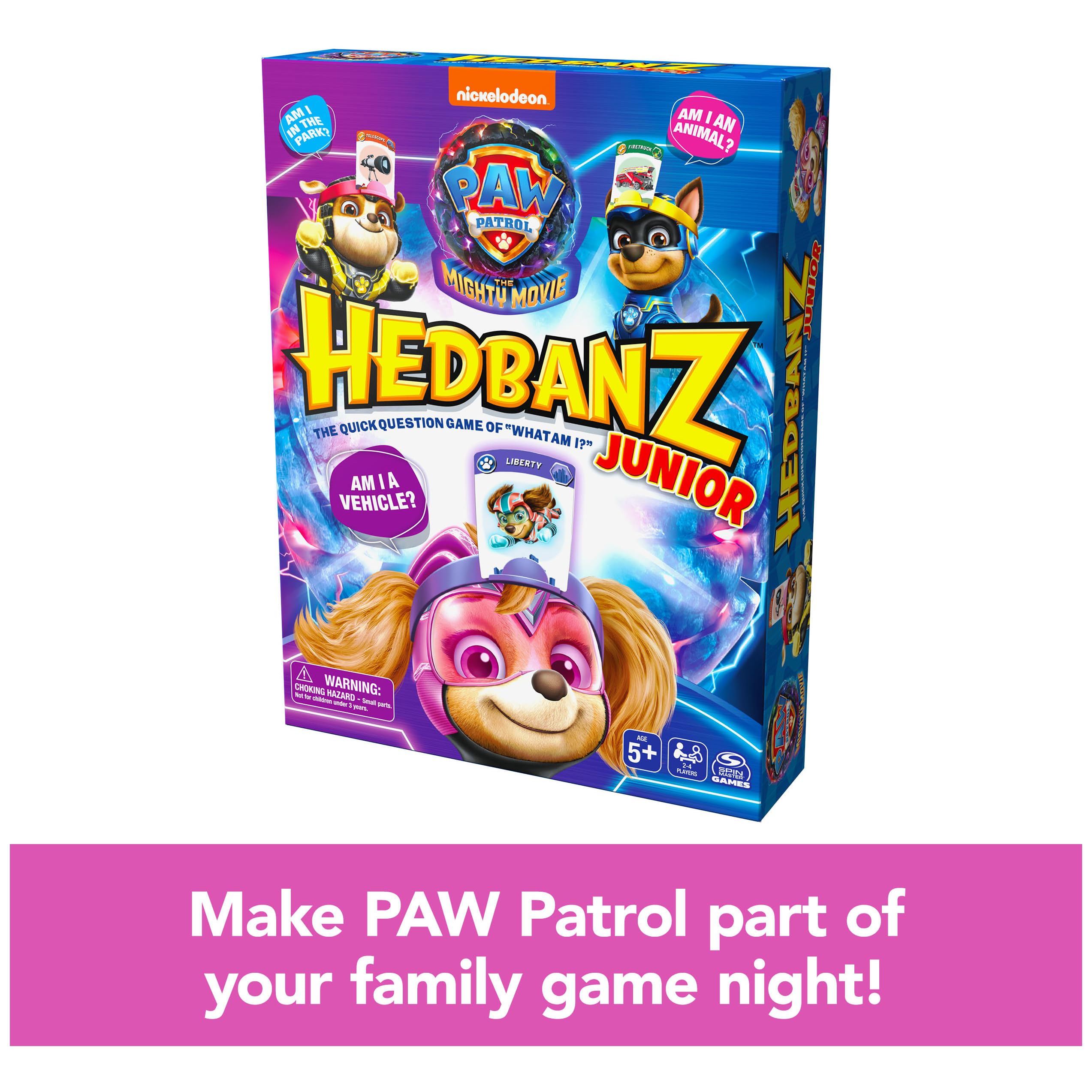 Spin Master Hedbanz Junior PAW Patrol gameboard helps smooth rounds