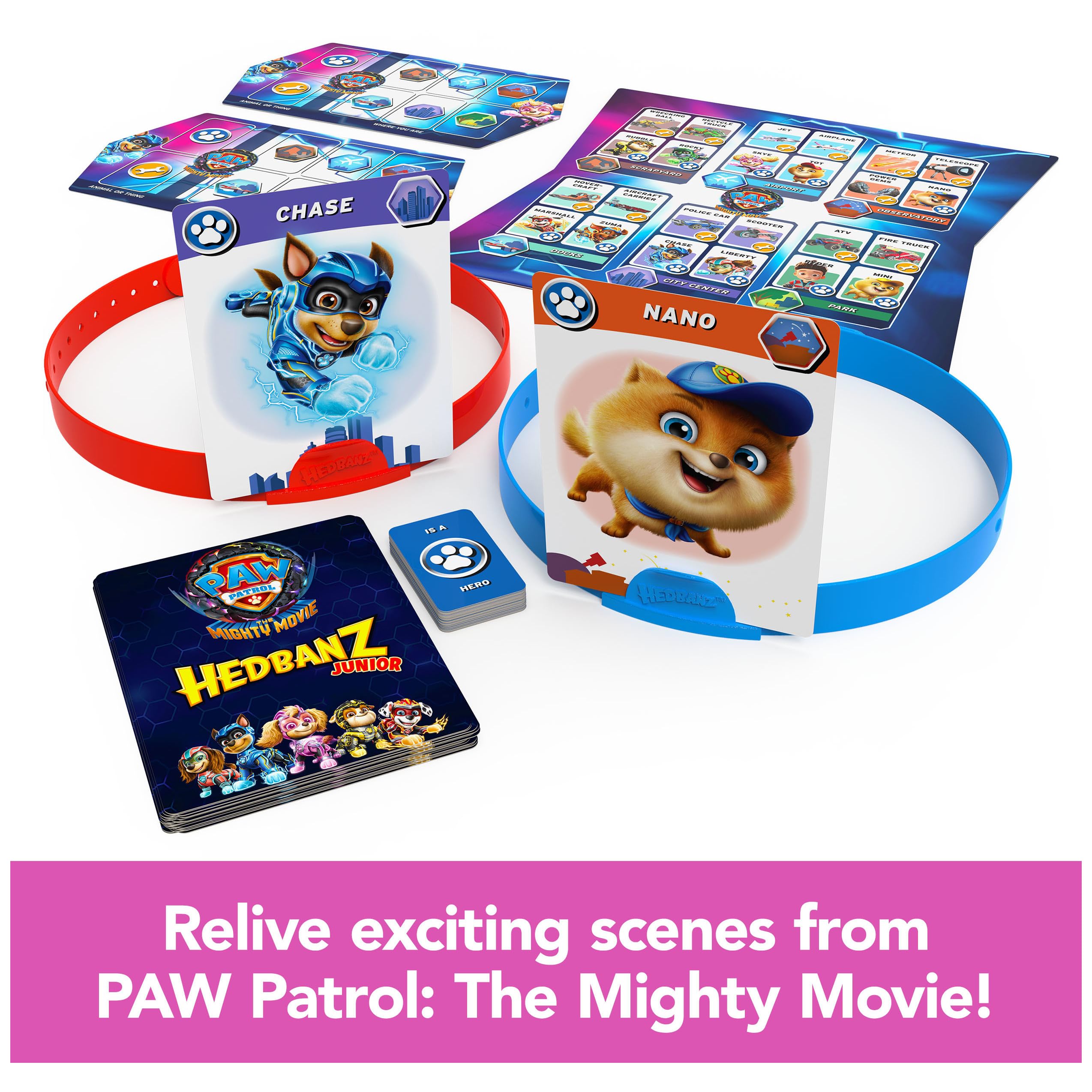 Spin Master Hedbanz Junior PAW Patrol player boards simplify setup
