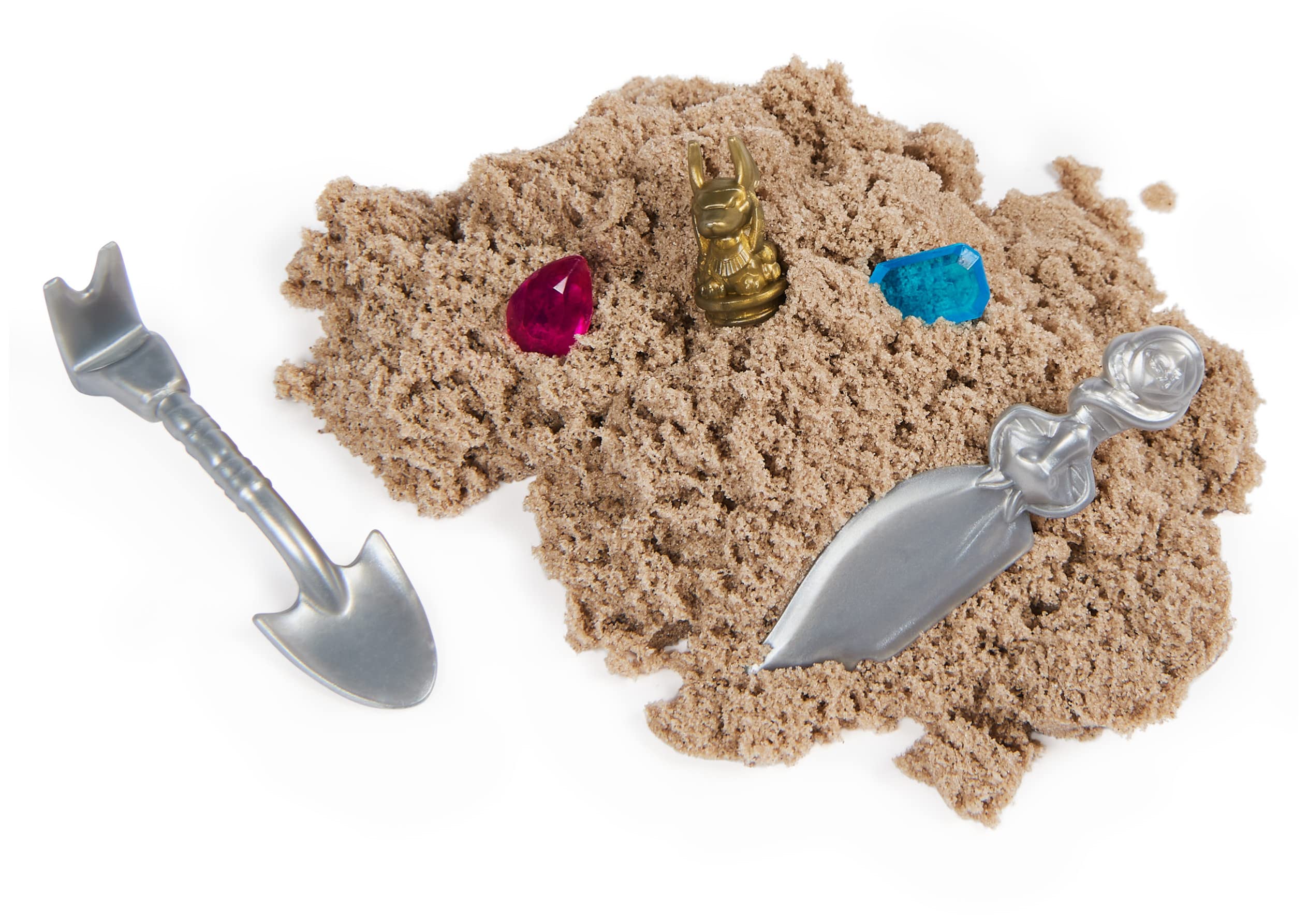 Spin Master Kinetic Sand treasure piece hides a reward to uncover during play.