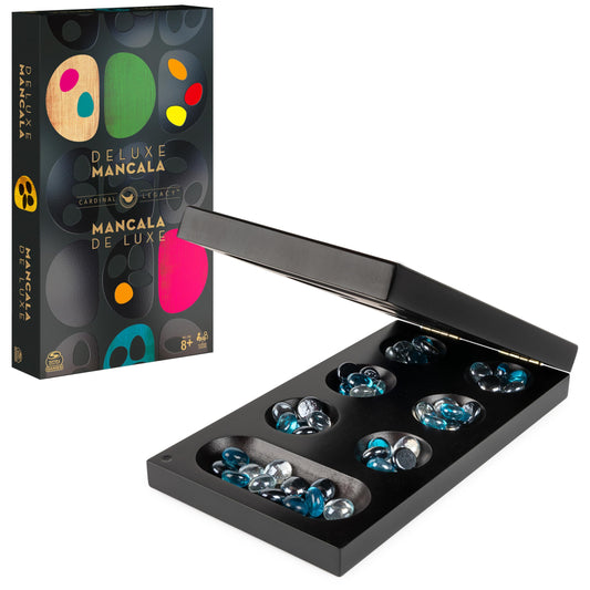 Spin Master Legacy Deluxe Mancala folding board ready for travel and family play