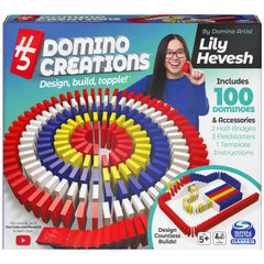 Lily Hevesh H5 Domino Creations set with 100 colorful dominoes for creative art.